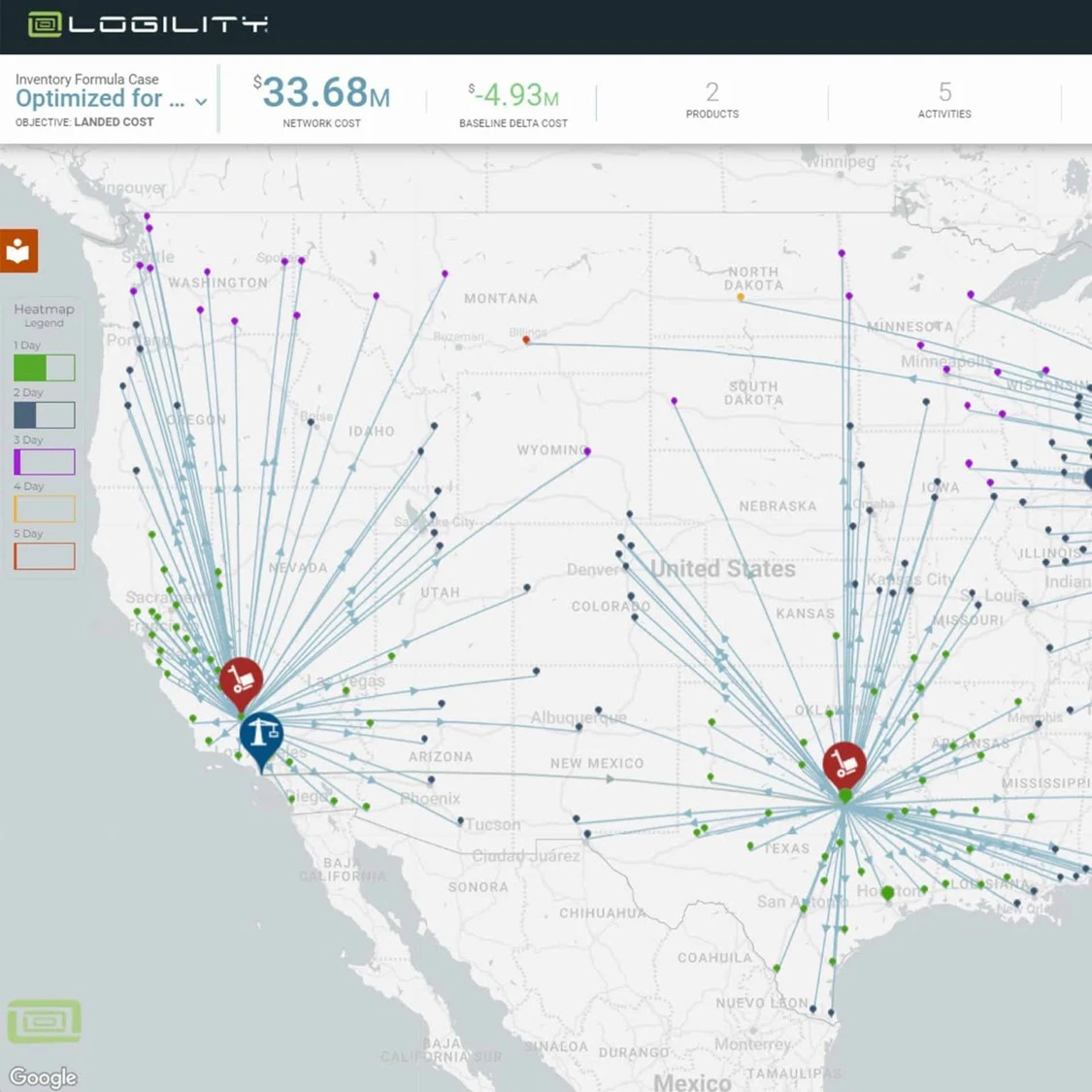 screenshot of Logility Platform